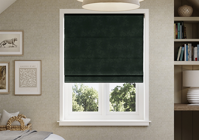 Faux Suede, Bottle Green - Twist&Fit Roman Blind - Image 3